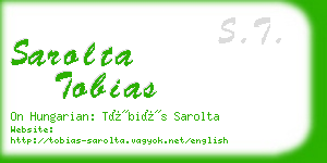 sarolta tobias business card